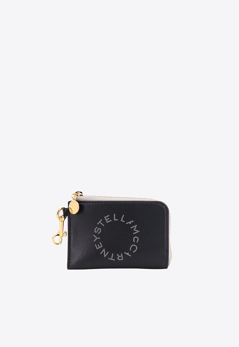 Stella McCartney Logo Print Zip Cardholder Black 7P0007W8856_1000