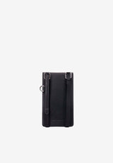 Karl Lagerfeld Ikonik Karl Leather Phone Holder Black 230W3217_A999