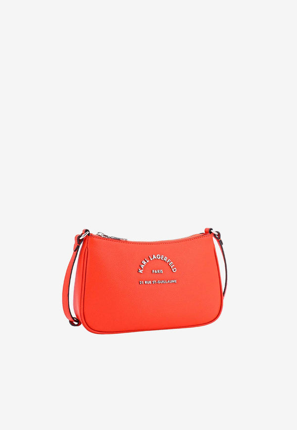 Karl Lagerfeld Small Rue St. Guillaume Crossbody Bag Orange 235W3126_A497