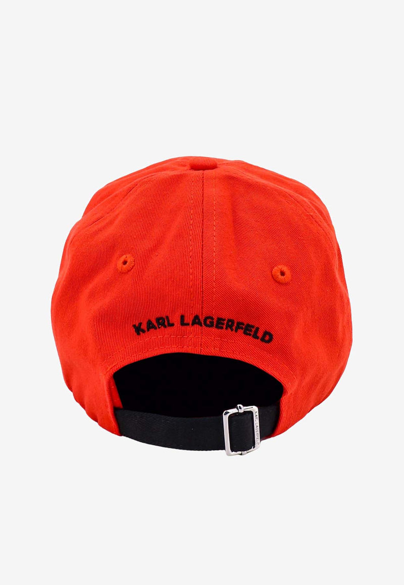 Karl Lagerfeld Karlito Patch Baseball Cap Red 231W3401_A594