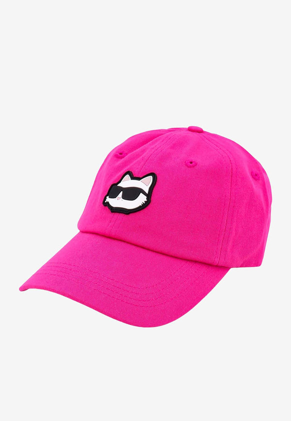 Karl Lagerfeld Logo Patch Baseball Cap Pink 231W3421_A560