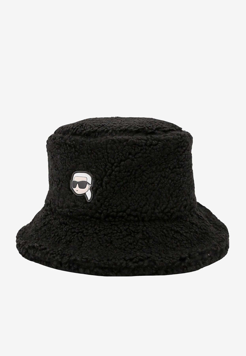 Karl Lagerfeld Ikonik Karl Patch Bucket Hat Black 236W3404_A999