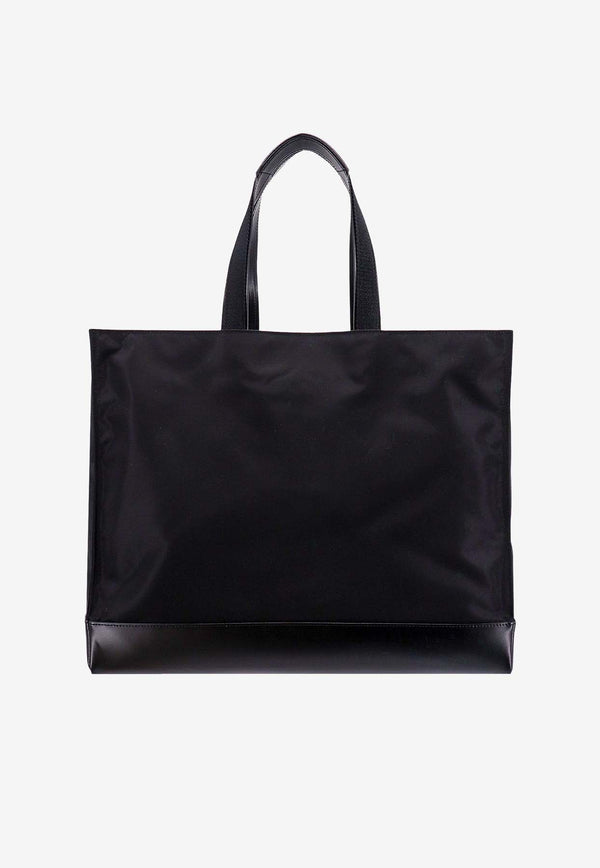 Alexander McQueen Logo Print Nylon Tote Bag Black 6831131AAE7_1000