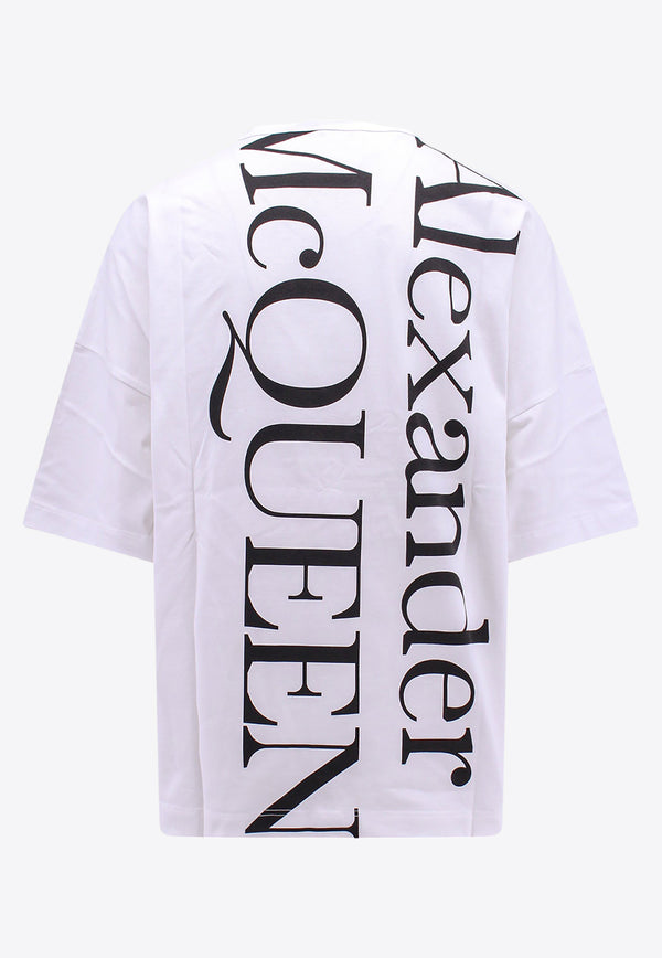Alexander McQueen Exploded Logo Crewneck T-shirt White 750655QVZ06_0900