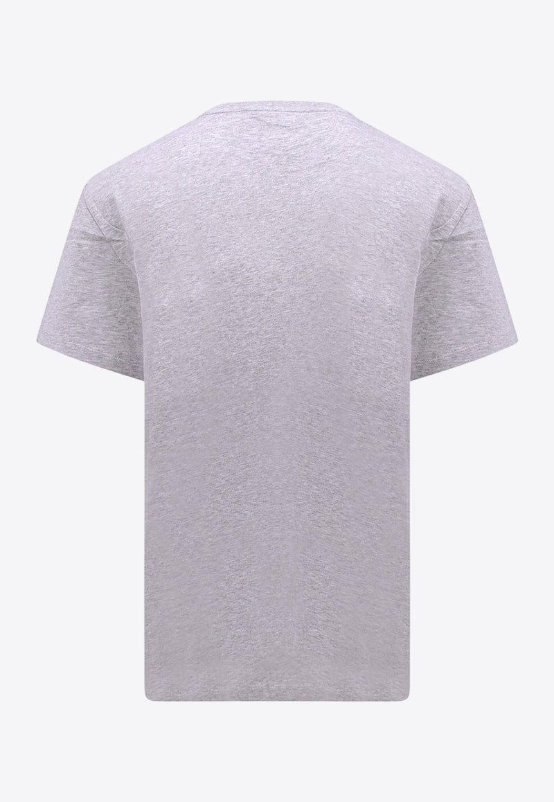 Alexander McQueen Harness Logo Tape Crewneck T-shirt Gray 722591QVX74_0922