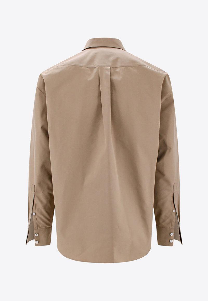 Alexander McQueen Flap-Pockets Buttoned Shirt Beige 746522QVS77_9502