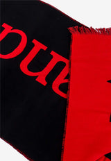 Alexander McQueen Reversible Wool Logo Scarf Red 7090114105Q_1074