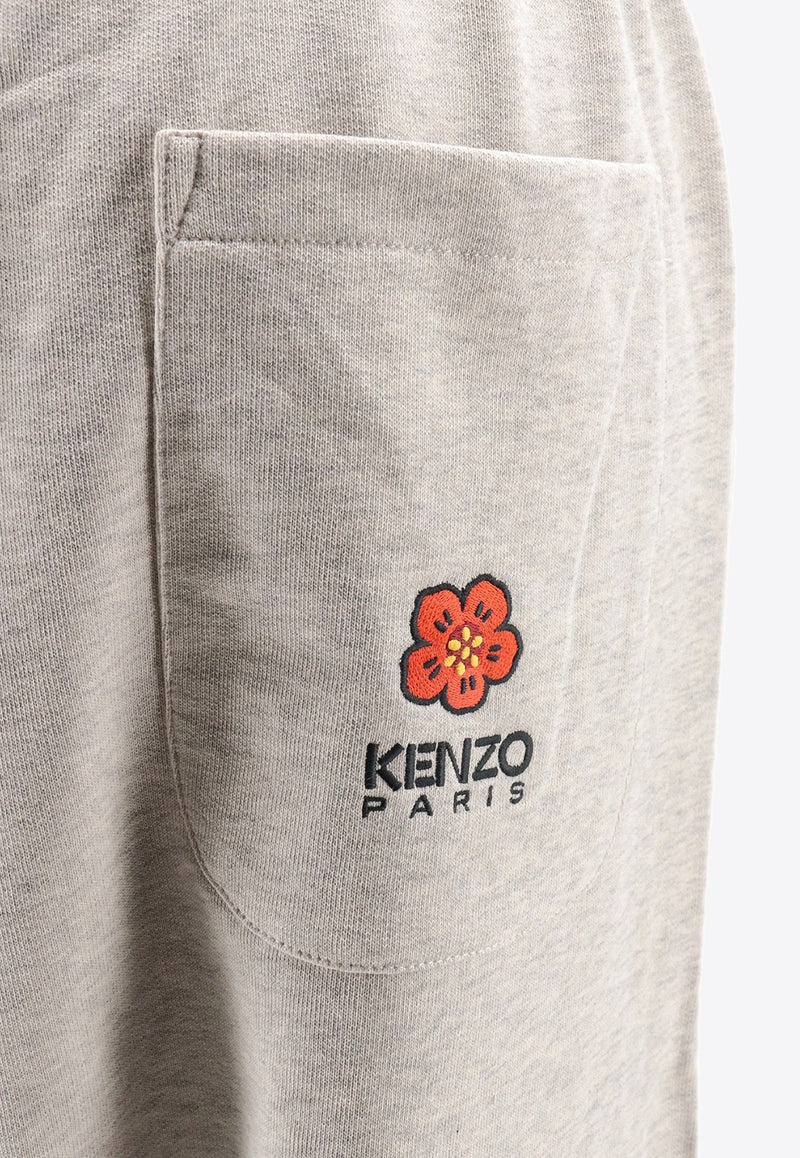 Kenzo Boke Flower Logo Track Pants Gray FC65PA7934MF_93