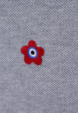 Kenzo Embroidered Logo Target Polo T-shirt Gray FD65PO5274PU_94