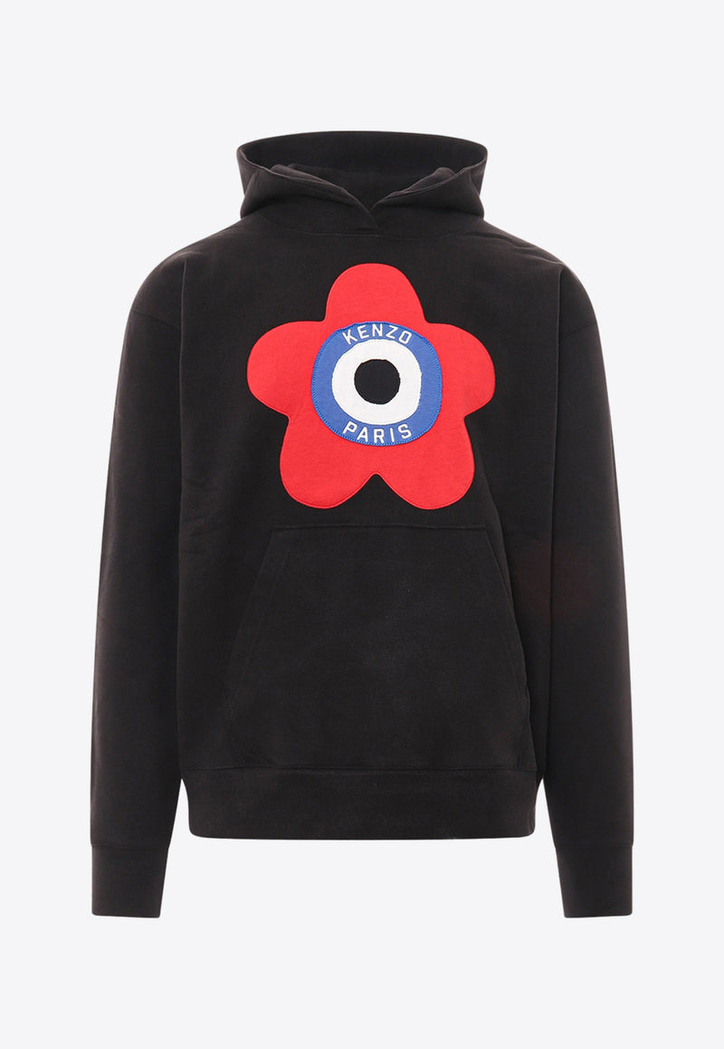 Kenzo Logo Target Print Hooded Sweatshirt Black FD65SW0744ME_99J