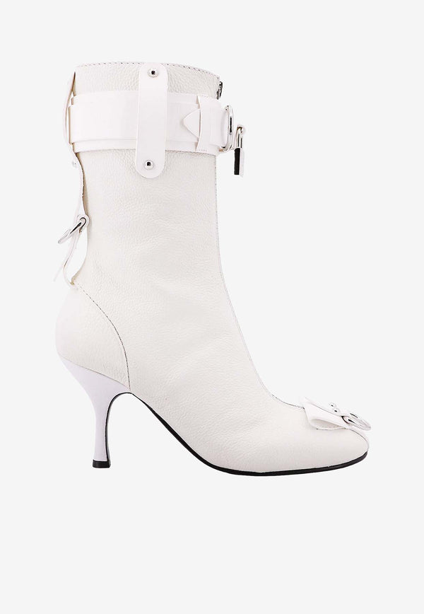 JW Anderson Padlock 90 Leather Ankle Boots White ANW41014A_18120