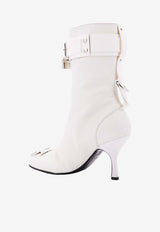 JW Anderson Padlock 90 Leather Ankle Boots White ANW41014A_18120