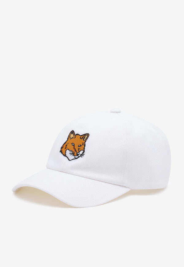 Maison Kitsuné Logo Patch Baseball Caps White LM06103WW0087_P100