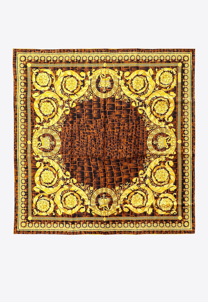 Versace Barocco Print Silk Scarf Gold 10016001A09287_5X330