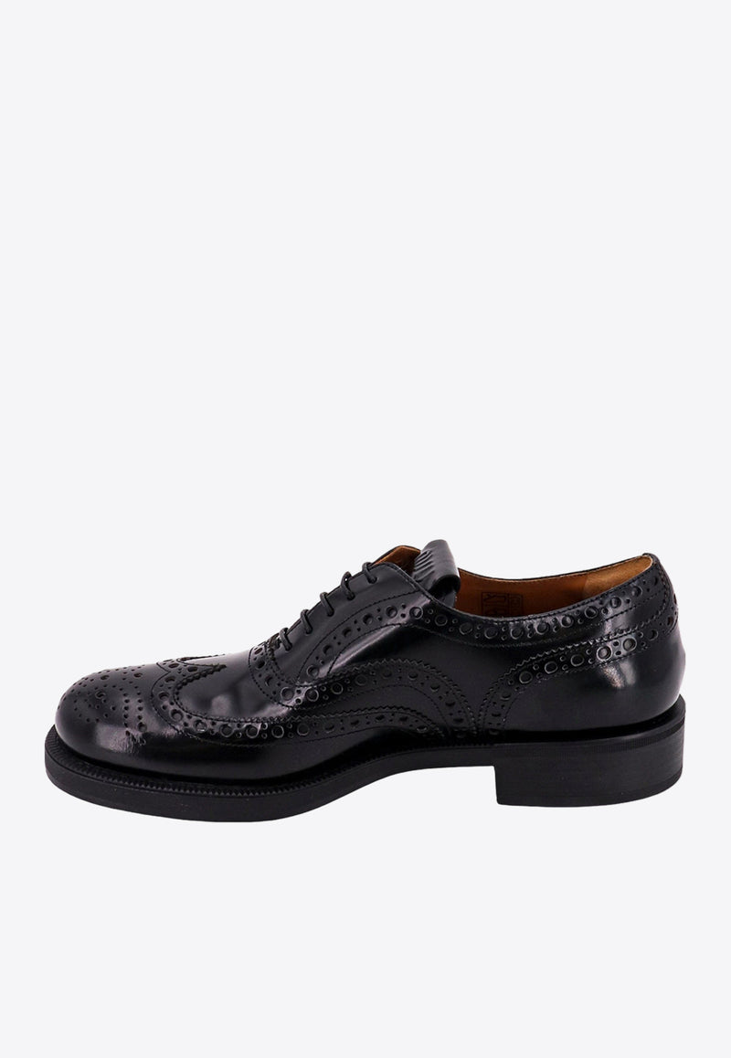 Miu Miu X Church's Leather Brogue Shoes Black 5E038E055_F0002
