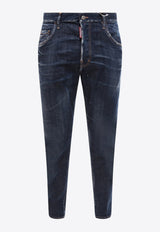 Dsquared2 Skater Bleach-Effect Slim Jeans Blue S74LB1316S30342_470