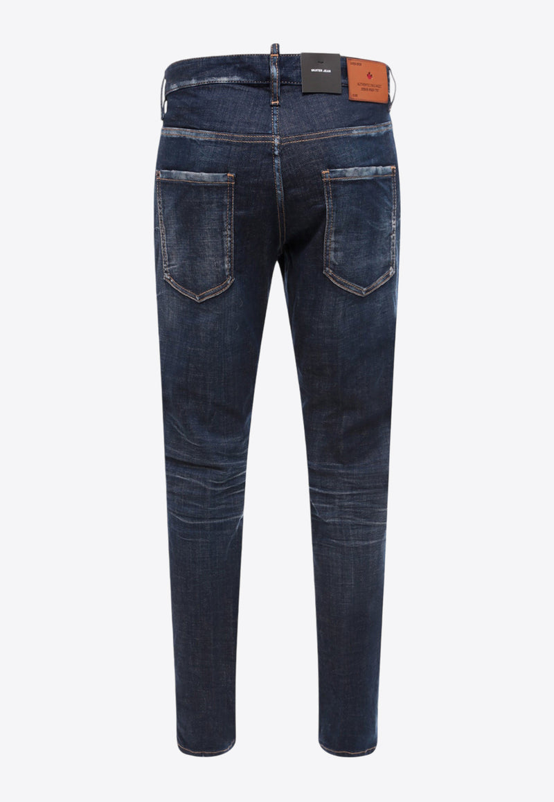 Dsquared2 Skater Bleach-Effect Slim Jeans Blue S74LB1316S30342_470