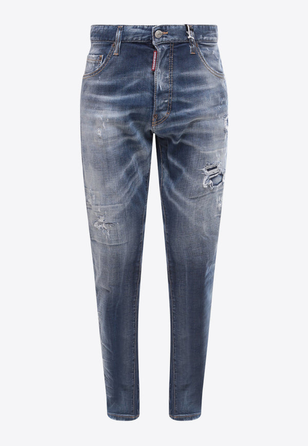 Dsquared2 Cool Guy Distressed Slim Jeans Blue S74LB1319S30664_470