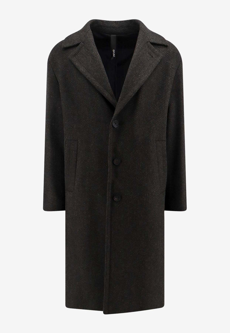 Hevò Ostuni Herringbone Wool Coat Green OSTUNI731_3300