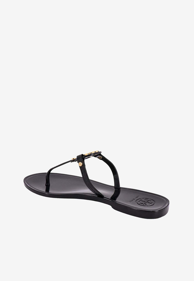 Tory Burch Mini Miller Flat Thong Sandals Black 9296 0-001