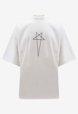 Rick Owens DRKSHDW Pentagram Logo Crewneck T-shirt White DU02C5259_1109