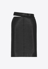 Fendi Cut-Out Leather Midi Pencil Skirt Black FPD774AQ31_F0GME