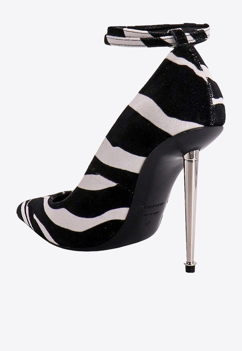 Tom Ford 105 Padlock Zebra Print Pumps Monochrome W2271TVE072S_7NW04