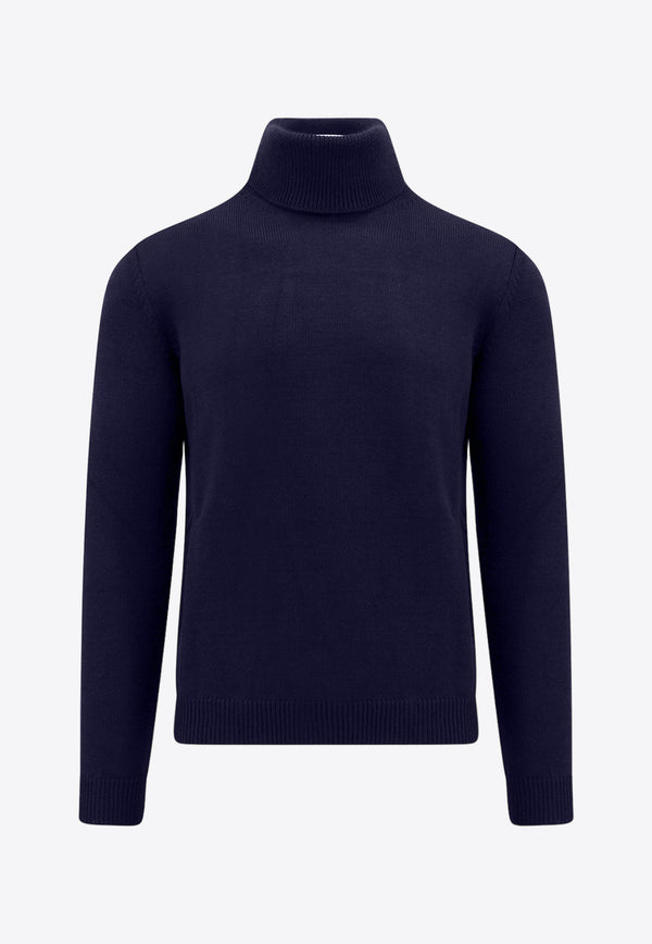 Roberto Collina Long-Sleeved Turtleneck Wool Sweater Blue RP02203_10