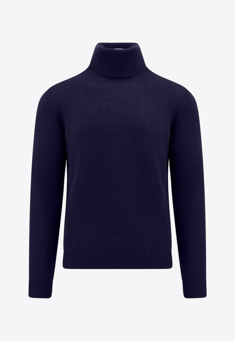 Roberto Collina Long-Sleeved Turtleneck Wool Sweater Blue RP02203_10