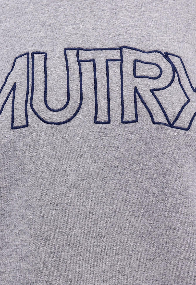 Autry Embroidered Logo Crewneck Sweatshirt Gray SWIW408M_408M