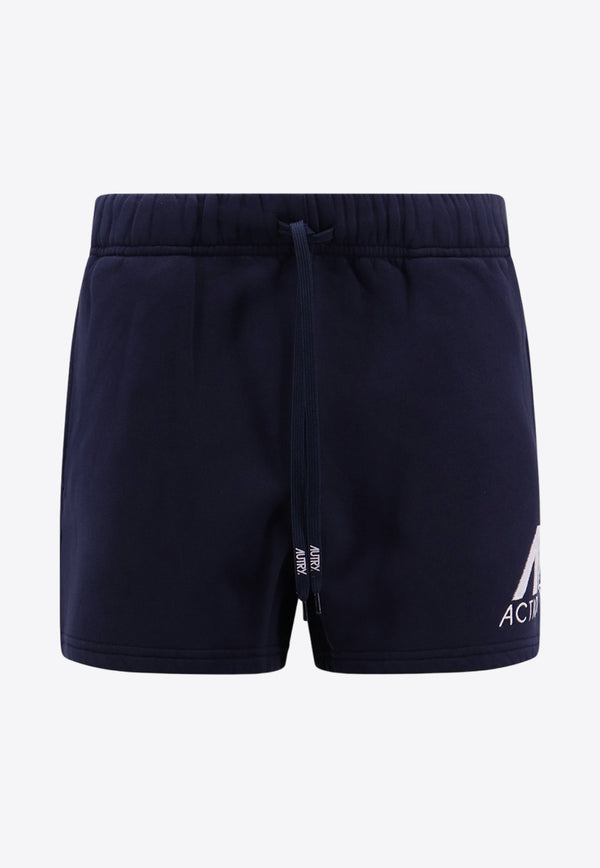 Autry Logo-Embroidered Track Shorts Blue SHIW410B_410B