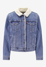 Levi's Ex-Boyfriend Sherpa Trucker Denim Jacket Blue 36136_0058