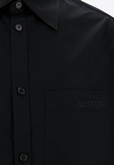 Valentino Long-Sleeved Embroidered Logo Shirt 3V3ABA979HV_0NO