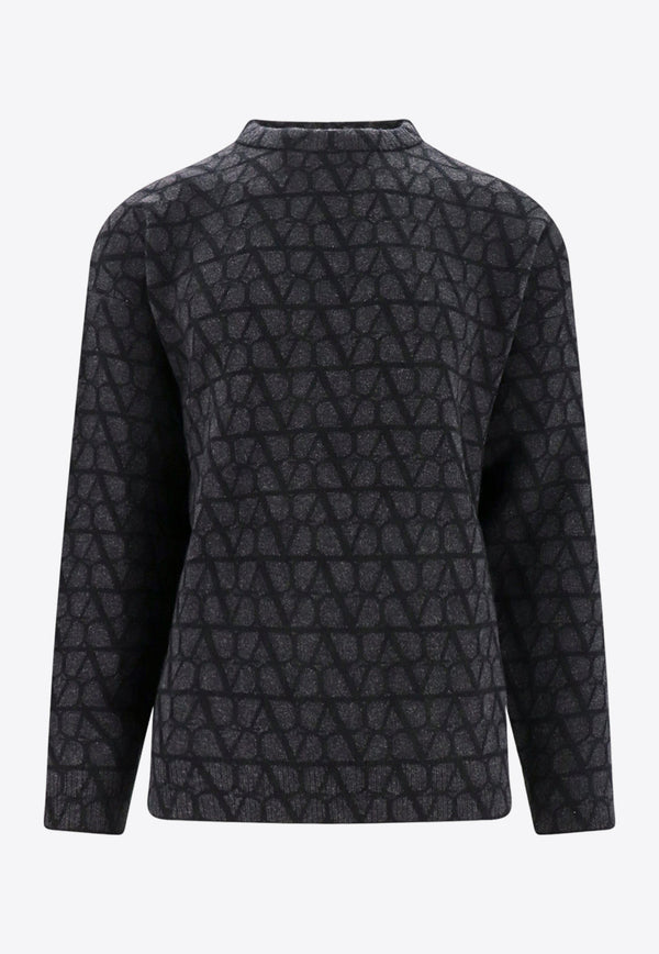 Valentino Toile Iconographe Wool Sweater Gray 3V3KC27A9K3_MJG