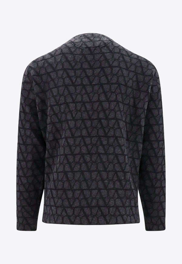 Valentino Toile Iconographe Wool Sweater Gray 3V3KC27A9K3_MJG