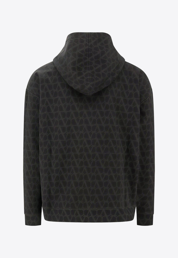 Valentino Iconographe Print Hooded Sweatshirt Black 3V3MF25R9KD_MXM