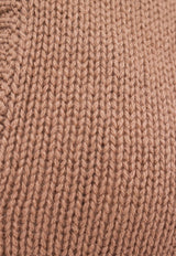 Valentino V-neck Knitted Cashmere Sweater Beige 3B3KC47X82Y_954