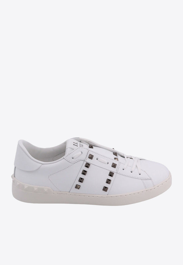 Valentino Rockstud Untitled Leather Low-Top Sneakers White 3Y2S0931BXE_0BO