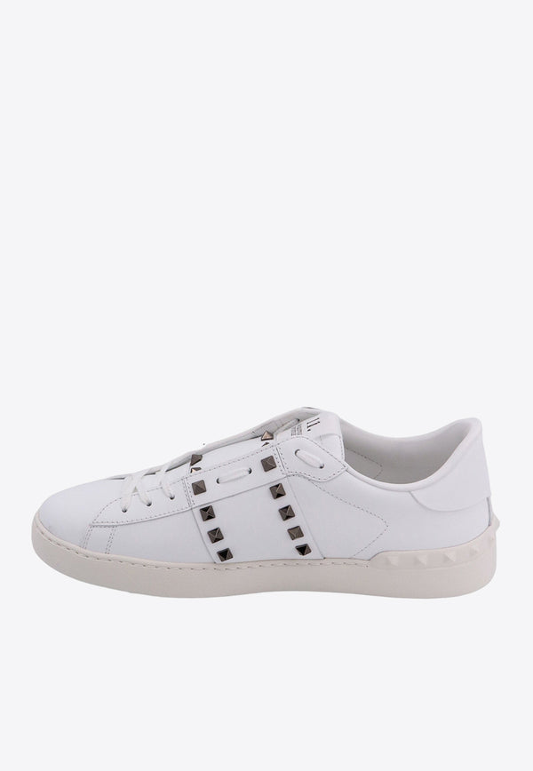 Valentino Rockstud Untitled Leather Low-Top Sneakers White 3Y2S0931BXE_0BO