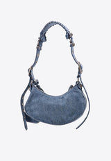 Balenciaga XS Le Cagole Denim Shoulder Bag Blue 6713092109U_4715