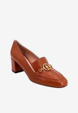 Bally Obrien 50 Logo Plaque Pumps Brown WP5001CP001_U811E