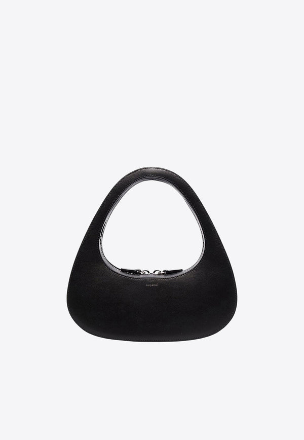 Coperni Baguette Swipe Leather Hobo Bag Black COPBA04405C_BLACK