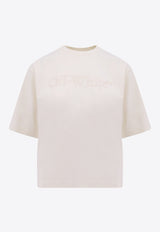 Off-White Logo Patch Basic T-shirt Beige OWAA124F23JER005_6161