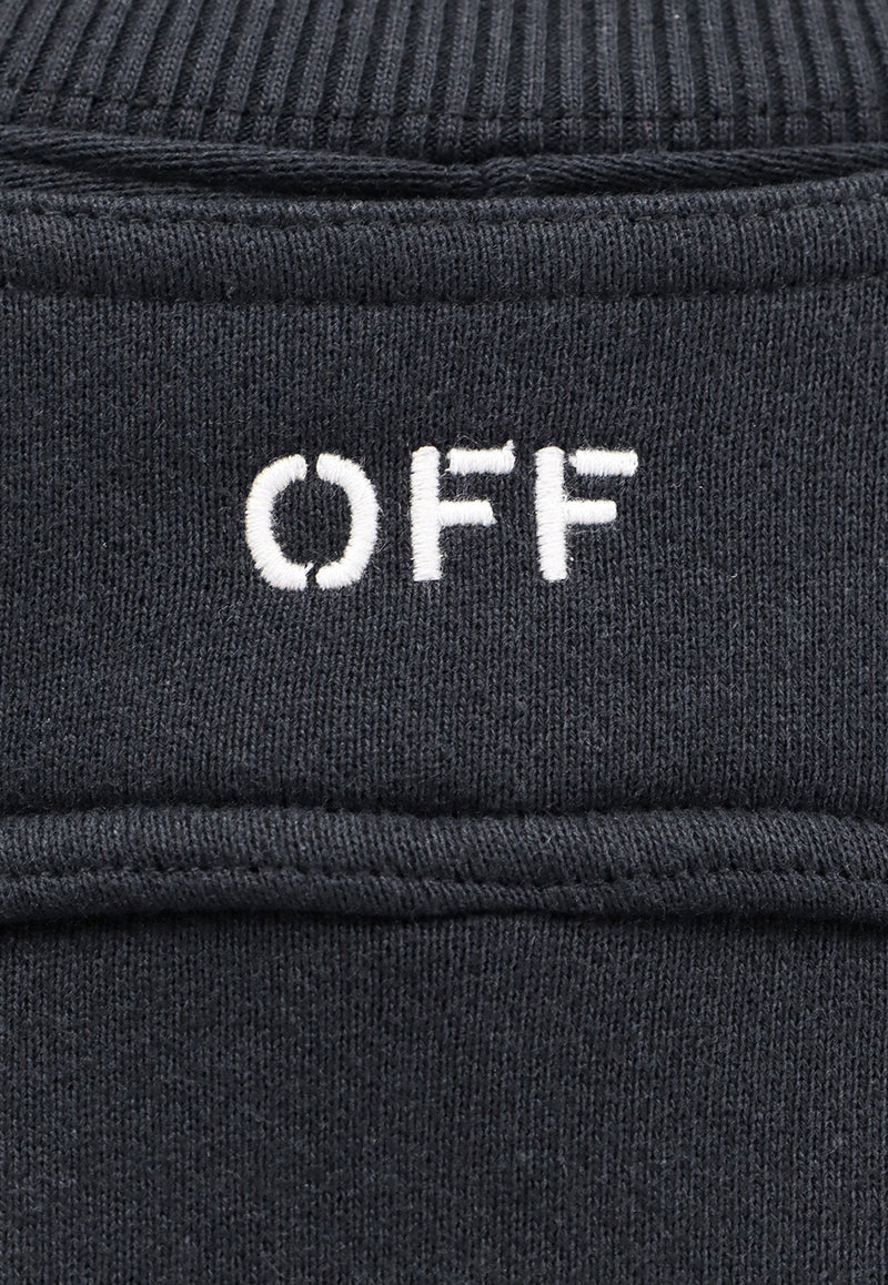 Off-White OFF Stamp Crewneck Sweatshirt Black OWBA071F23JER001_1001