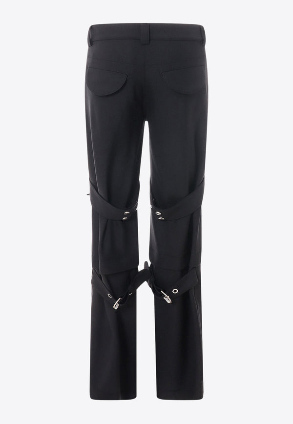 Off-White Buckle-Detail Cargo Pants Black OWCF020F23FAB001_1000