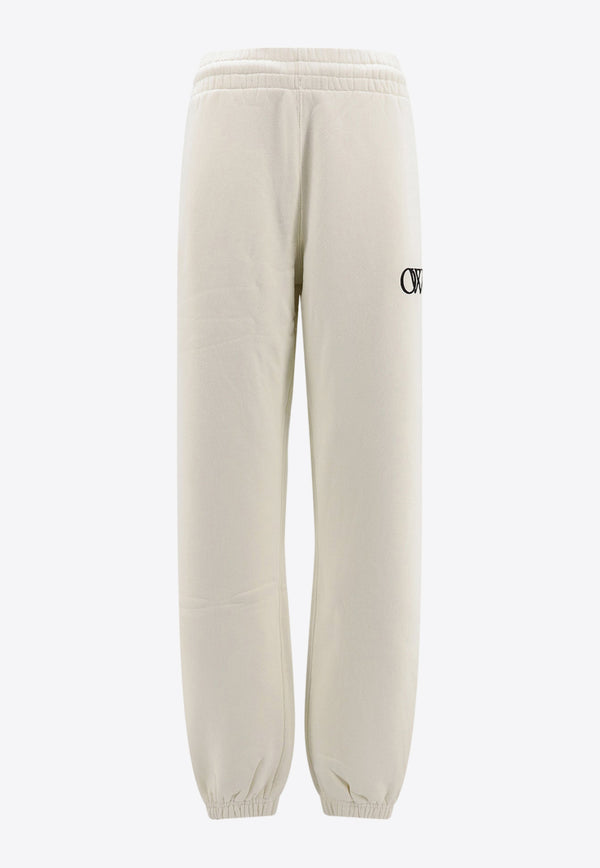 Off-White Logo Embroidered Track Pants Beige OWCH006F23JER001_6110