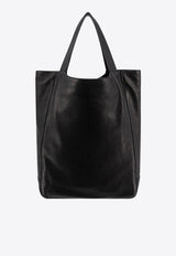 Saint Laurent Maxi Grained Leather Top Handle Bag Black 756279AACMR_1000