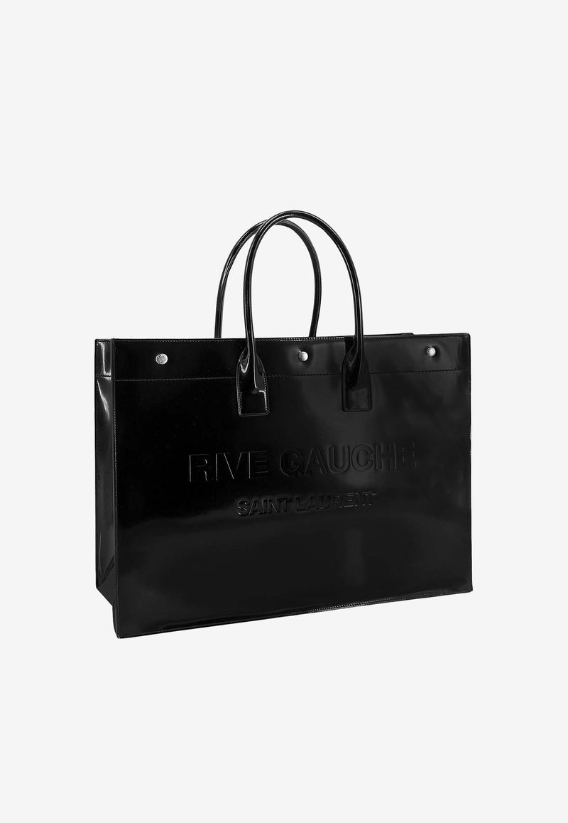 Saint Laurent Rive Gauche Leather Tote Bag Black 587273AACP2_1000