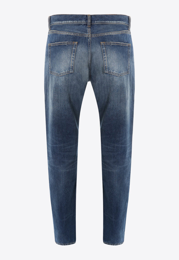 Saint Laurent Basic Straight-Leg Jeans Blue 752318YV970_5017
