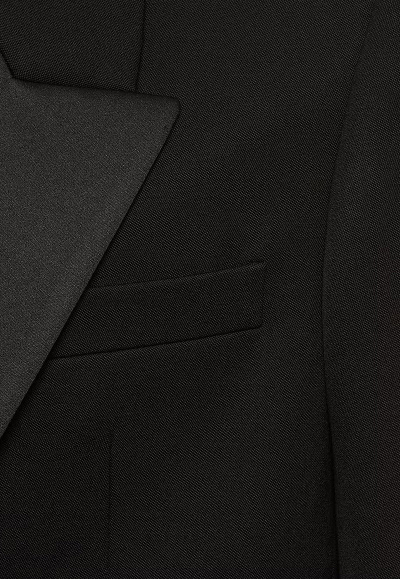 Saint Laurent Oversized Single-Breasted Tuxedo Blazer Black 760896Y7E63_1000